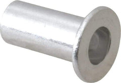 RivetKing - #10-32, 0.01 to 0.08" Grip, 1/4" Drill, Aluminum Standard Rivet Nut - Uncoated, Round Head - Industrial Tool & Supply