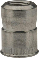 RivetKing - M6x1.00 Metric Coarse, Zinc-Plated, Steel Knurled Rivet Nut Inserts - 0.02" to 0.13" Grip, 3/8" Drill Size - Industrial Tool & Supply