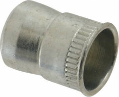 RivetKing - 1/4-20 UNC, Zinc-Plated, Steel Knurled Rivet Nut Inserts - 0.391" to 0.396" Grip, 3/8" Drill Size - Industrial Tool & Supply