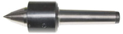 Interstate - MT2 Taper Shank Shank, 1.417" Head Diam, 594 Lb Capacity, Live Center - 6,400 Max RPM, 0.866" Point Diam, 1.33" Point Len, 594 Lb Max Workpc, Long Point - Industrial Tool & Supply