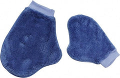 PRO-SOURCE - 9-1/2" Long Microfiber Cleaning & Dusting Mitt - Blue, for Dusting - Industrial Tool & Supply