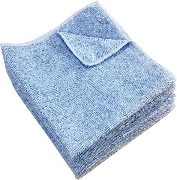 PRO-SOURCE - Dry Microfiber Wipes - Packet, 16" x 16" Sheet Size, Blue - Industrial Tool & Supply