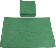 PRO-SOURCE - Reusable Microfiber Wipes - Packet, 16" x 24" Sheet Size, Green - Industrial Tool & Supply