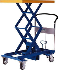 Southworth - 770 Lb Capacity Portable Foot-Operated Scissor Lift Table - 13.6" to 49-4/5" Lift Height, 35.81" Platform Length x 23.59" Platform Width - Industrial Tool & Supply