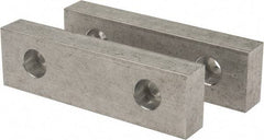 Gibraltar - 5-1/8" Wide x 1-1/2" High x 3/4" Thick, Flat/No Step Vise Jaw - Soft, Aluminum, Fixed Jaw, Compatible with 5" Vises - Industrial Tool & Supply