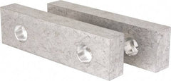 Gibraltar - 8-1/8" Wide x 2-1/4" High x 1-1/8" Thick, Flat/No Step Vise Jaw - Soft, Aluminum, Fixed Jaw, Compatible with 8" Vises - Industrial Tool & Supply