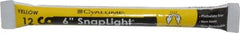 Cyalume - 10 Piece Yellow Chemical Lightstick - 6 Inch Long, 8 Hours Illumination Time, Nonflammable, Nontoxic and Waterproof, Snap and Shake Activation Method - Industrial Tool & Supply