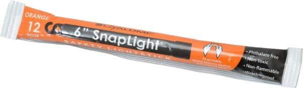 Cyalume - 10 Piece Orange Chemical Lightstick - 6 Inch Long, 12 Hours Illumination Time, Nonflammable, Nontoxic and Waterproof, Snap and Shake Activation Method - Industrial Tool & Supply