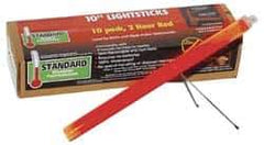 Cyalume - 10 Piece Red Chemical Lightstick - 10 Inch Long, 2 Hours Illumination Time, Nonflammable, Nontoxic and Waterproof, Snap and Shake Activation Method - Industrial Tool & Supply