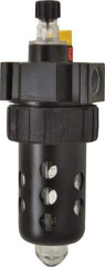 Parker - 1/2" NPT, 150 Max psi Intermediate Micro Mist Lubricator - Polycarbonate Bowl with Sight Glass, Zinc Body, 90 CFM, 125°F Max Temp, 2.81" Wide x 7.82" High - Industrial Tool & Supply