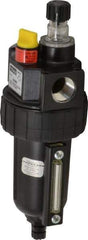 Parker - 1/2" NPT, 250 Max psi Intermediate Micro Mist Lubricator - Metal Bowl with Sight Glass, Zinc Body, 90 CFM, 175°F Max Temp, 2.81" Wide x 7.82" High - Industrial Tool & Supply