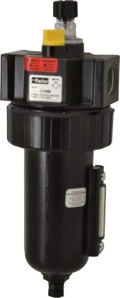 Parker - 1/2" NPT, 250 Max psi Standard Micro Mist Lubricator - Metal Bowl with Sight Glass, Zinc Body, 90 CFM, 175°F Max Temp, 3.24" Wide x 9.27" High - Industrial Tool & Supply