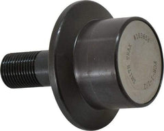 Accurate Bushing - 1-1/2" Roller Diam x 1-3/16" Width, 5/8" Stud Diam x 1-1/2" Length, Flanged Load Roller - Steel, 3/4" Thread Length, 5/8-18 Thread, 2,520 Lb Dynamic Cap, 1,370 Lb Static Cap - Industrial Tool & Supply