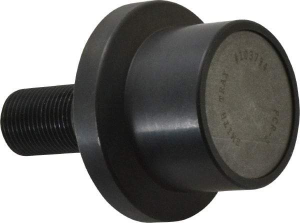 Accurate Bushing - 2" Roller Diam x 1-11/16" Width, 7/8" Stud Diam x 2" Length, Flanged Load Roller - Steel, 1-1/4" Thread Length, 7/8-14 Thread, 3,490 Lb Dynamic Cap, 2,000 Lb Static Cap - Industrial Tool & Supply