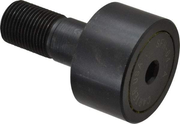 Made in USA - 2" Roller Diam x 1-1/8" Width, 7/8" Stud Diam x 2" Length, Stud Cam Follower - Steel, 1" Thread Length, 7/8-14 Thread, 6,472 Lb Dynamic Cap - Industrial Tool & Supply