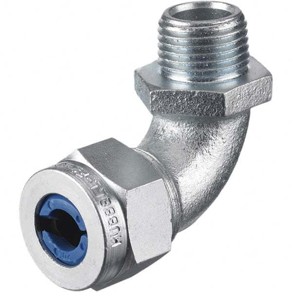 Hubbell Wiring Device-Kellems - 0.38 to 0.5" Liquidtight Elbow Strain Relief Cord Grip - Industrial Tool & Supply