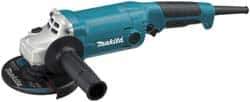 Makita - 5" Wheel Diam, 11,000 RPM, Corded Angle & Disc Grinder - 5/8-11 Spindle, 120 Volts, 10.5 Amps, Front Exhaust - Industrial Tool & Supply