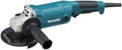 Makita - 5" Wheel Diam, 11,000 RPM, Corded Angle & Disc Grinder - 5/8-11 Spindle, 120 Volts, 10.5 Amps, Front Exhaust - Industrial Tool & Supply