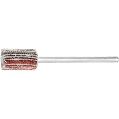 PFERD - 3/8" Diam x 5/8" Face Width, Aluminum Oxide Coated Mounted Flap Wheel - 1/8" Shank Mount, 60 Grit, 75,000 Max RPM - Industrial Tool & Supply
