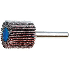PFERD - 1" Diam x 1" Face Width, Aluminum Oxide Coated Mounted Flap Wheel - 1/4" Shank Mount, 40 Grit, 25,000 Max RPM - Industrial Tool & Supply