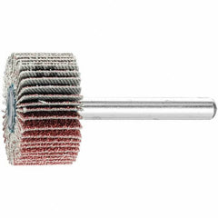 PFERD - 1-3/8" Diam x 5/8" Face Width, Aluminum Oxide Coated Mounted Flap Wheel - 1/4" Shank Mount, 60 Grit, 23,000 Max RPM - Industrial Tool & Supply