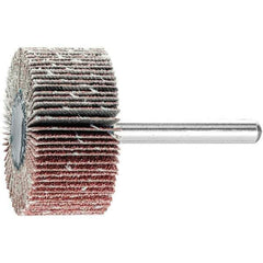 PFERD - 1-1/2" Diam x 1" Face Width, Aluminum Oxide Coated Mounted Flap Wheel - 1/4" Shank Mount, 80 Grit, 23,000 Max RPM - Industrial Tool & Supply