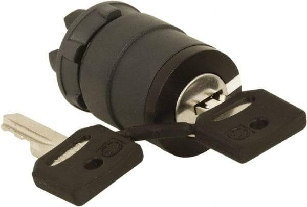 Schneider Electric - 22mm Mount Hole, 2 Position, Key Operated, Selector Switch Only - Black, Maintained (MA), Nonilluminated, Shock, Vibration and Water Resistant - Industrial Tool & Supply