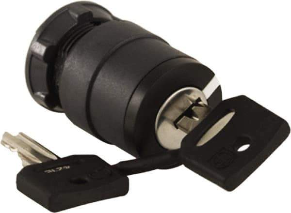Schneider Electric - 22mm Mount Hole, 2 Position, Key Operated, Selector Switch Only - Black, Maintained (MA), Nonilluminated, Shock, Vibration and Water Resistant - Industrial Tool & Supply