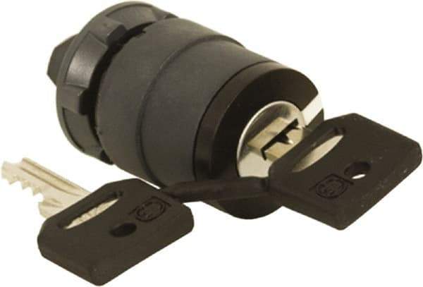 Schneider Electric - 22mm Mount Hole, 3 Position, Key Operated, Selector Switch Only - Black, Maintained (MA), Nonilluminated, Shock, Vibration and Water Resistant - Industrial Tool & Supply