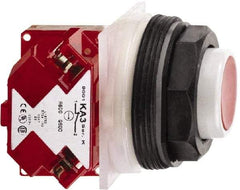 Schneider Electric - 30mm Mount Hole, Extended Straight, Pushbutton Switch with Contact Block - Octagon, Multicolor Pushbutton, Momentary (MO) - Industrial Tool & Supply
