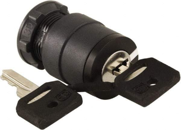 Schneider Electric - 22mm Mount Hole, 2 Position, Key Operated, Selector Switch Only - Black, Maintained (MA), Nonilluminated, Shock, Vibration and Water Resistant - Industrial Tool & Supply