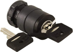 Schneider Electric - 22mm Mount Hole, 2 Position, Key Operated, Selector Switch Only - Black, Maintained (MA), Nonilluminated, Shock, Vibration and Water Resistant - Industrial Tool & Supply