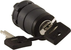 Schneider Electric - 22mm Mount Hole, 2 Position, Key Operated, Selector Switch Only - Black, Momentary (MO), Nonilluminated, Shock, Vibration and Water Resistant - Industrial Tool & Supply
