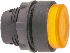 Schneider Electric - 22mm Mount Hole, Extended Straight, Pushbutton Switch Only - Round, Orange Pushbutton, Illuminated, Momentary (MO) - Industrial Tool & Supply