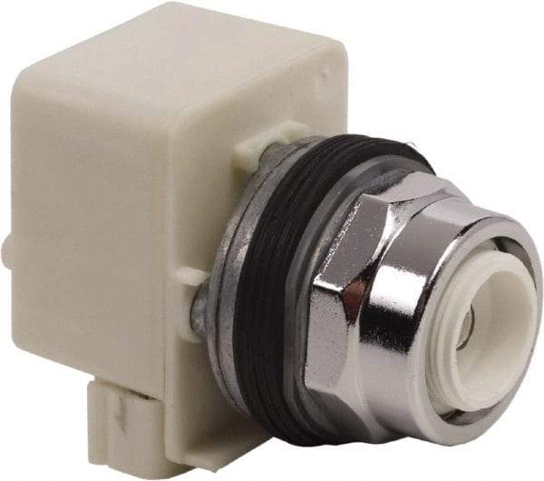 Schneider Electric - 1.18 Inch Mount Hole, Extended Straight, Pushbutton Switch Only - Round, Illuminated, Momentary (MO), Weatherproof, Dust and Oil Resistant - Industrial Tool & Supply