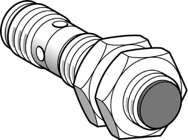 Telemecanique Sensors - NPN, PNP, NC, 2mm Detection, Cylinder, Inductive Proximity Sensor - 2 Wires, IP67, IP69, 12 to 24 VDC, M12x1 Thread, 50mm Long - Industrial Tool & Supply