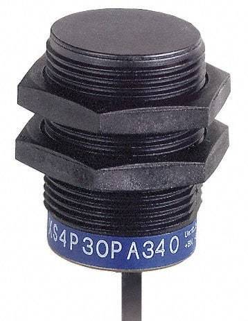 Telemecanique Sensors - NPN, 15mm Detection, Cylinder, Inductive Proximity Sensor - 3 Wires, IP68, 12 to 24 VDC, M30x1.5 Thread, 43mm Long - Industrial Tool & Supply