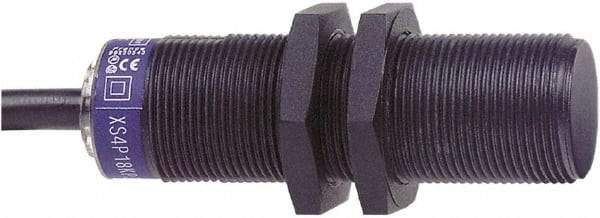Telemecanique Sensors - NPN, PNP, NC, 8mm Detection, Cylinder, Inductive Proximity Sensor - 2 Wires, IP68, 24 to 240 VAC/VDC @ 50/60 Hz, M18x1 Thread, 62mm Long - Industrial Tool & Supply