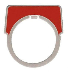 Schneider Electric - Rectangular, Aluminum Legend Plate - Blank - Red Background, 30mm Hole Diameter, 40mm Wide x 43mm High - Industrial Tool & Supply