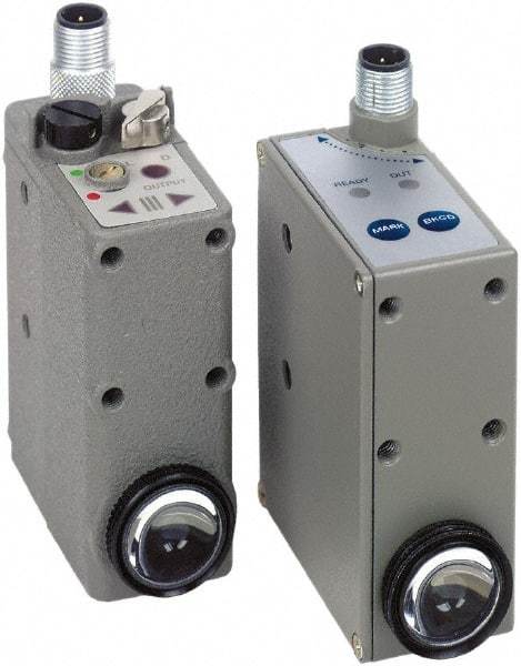 Telemecanique Sensors - 4 Pin M12 Connector, 9mm Nominal Distance, Shock and Vibration Resistant, Diffused Photoelectric Sensor - 12 to 24 VDC, 10 kHz, Zinc Alloy, 58mm Long x 31mm Wide x 82mm High - Industrial Tool & Supply