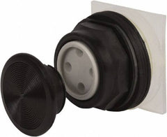 Schneider Electric - 30mm Mount Hole, Extended Straight, Pushbutton Switch Only - Black Pushbutton, Momentary (MO) - Industrial Tool & Supply
