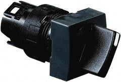 Schneider Electric - 16mm Mount Hole, 2 Position, Handle Operated, Selector Switch Only - Black, Maintained (MA), Shock and Vibration Resistant - Industrial Tool & Supply