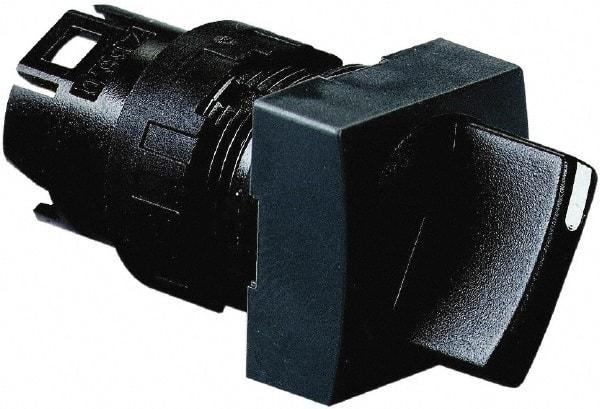 Schneider Electric - 16mm Mount Hole, 2 Position, Handle Operated, Selector Switch Only - Black, Maintained (MA), Shock and Vibration Resistant - Industrial Tool & Supply