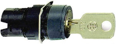 Schneider Electric - 16mm Mount Hole, 3 Position, Key Operated, Selector Switch Only - Momentary (MO), Shock and Vibration Resistant - Industrial Tool & Supply
