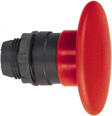 Schneider Electric - 22mm Mount Hole, Extended Mushroom Head, Pushbutton Switch Only - Round, Red Pushbutton, Nonilluminated, Momentary (MO) - Industrial Tool & Supply
