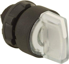 Schneider Electric - 22mm Mount Hole, 3 Position, Handle Operated, Selector Switch Only - White, Momentary (MO), Illuminated, Shock, Vibration and Water Resistant - Industrial Tool & Supply