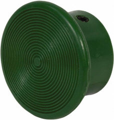 Schneider Electric - Extended Mushroom Head Pushbutton Switch 1-3/8" Screw-On Knob - Green, Round Button, Nonilluminated - Industrial Tool & Supply