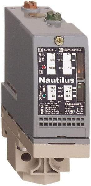 Telemecanique Sensors - G 1/4 (Female) Connector, 10 Bar Sensor, Shock and Vibration Resistant, Control Circuit Pressure Sensor - 1.378 Inch Wide, IP66, For Use with OsiSense XM - Industrial Tool & Supply