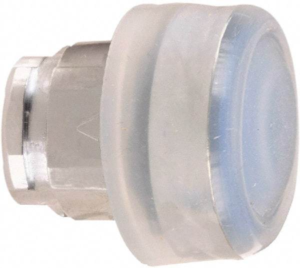 Schneider Electric - 22mm Mount Hole, Extended Straight, Pushbutton Switch Only - Round, Blue Pushbutton, Nonilluminated, Momentary (MO) - Industrial Tool & Supply