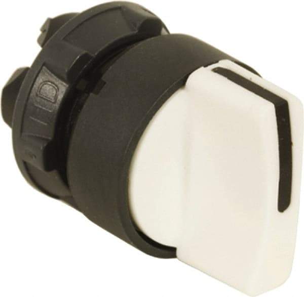 Schneider Electric - 22mm Mount Hole, 2 Position, Handle Operated, Selector Switch Only - White, Maintained (MA), Nonilluminated, Shock, Vibration and Water Resistant - Industrial Tool & Supply